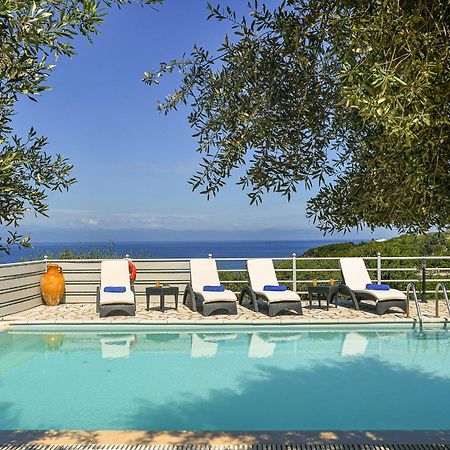 Вилла Lioniskari Seaviews - Paxoi'S Private Pool Oasis Porto Ozias Экстерьер фото