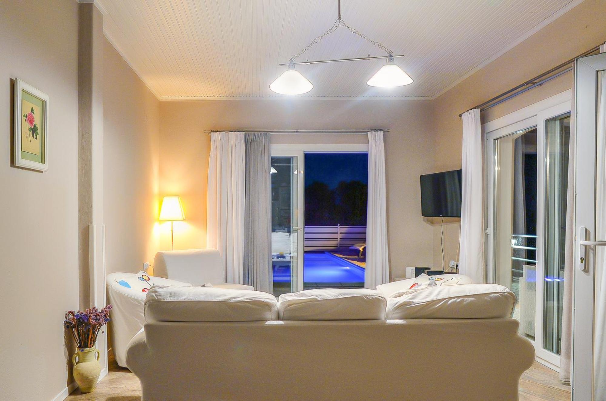 Вилла Lioniskari Seaviews - Paxoi'S Private Pool Oasis Porto Ozias Экстерьер фото