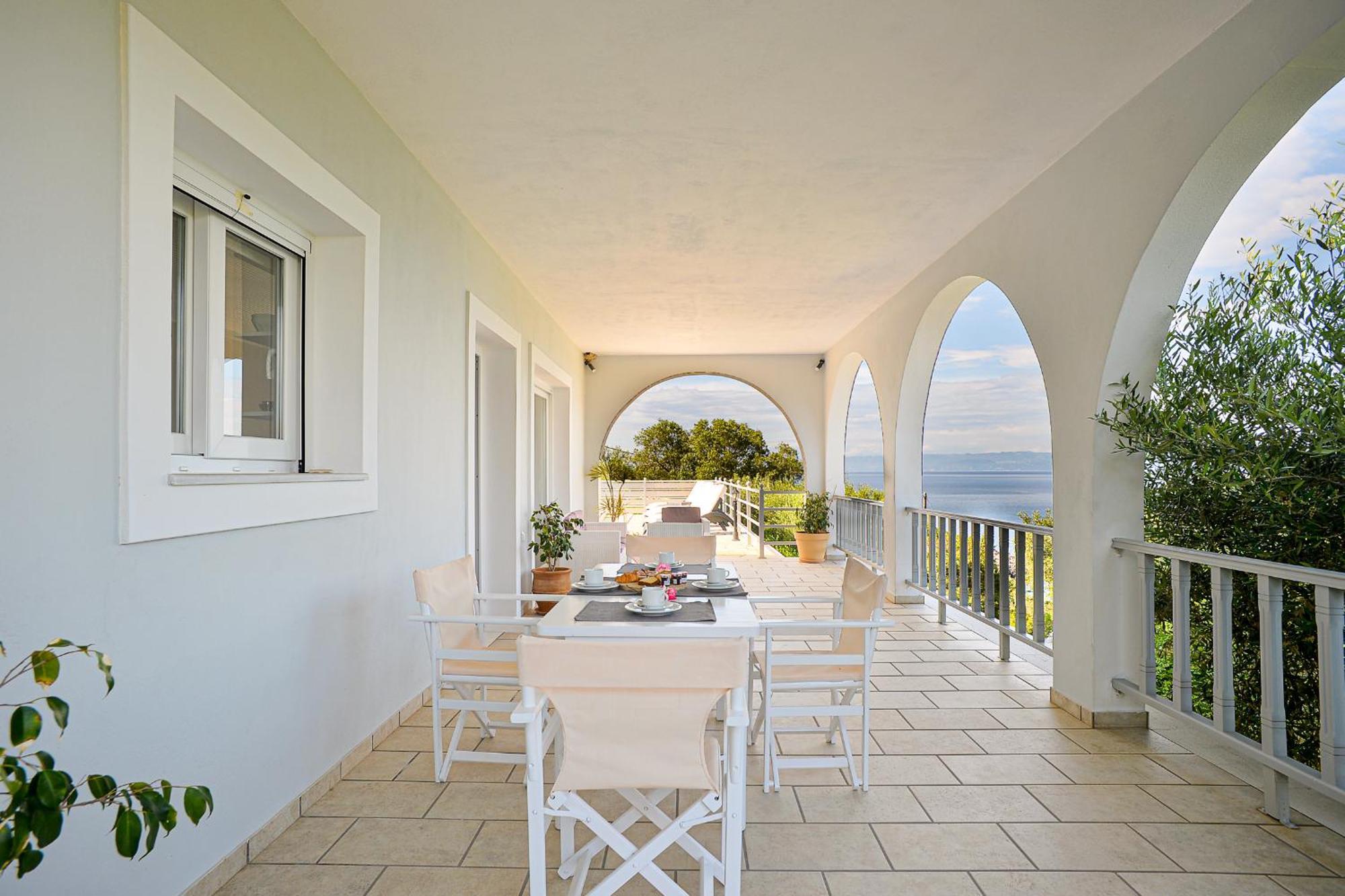 Вилла Lioniskari Seaviews - Paxoi'S Private Pool Oasis Porto Ozias Экстерьер фото