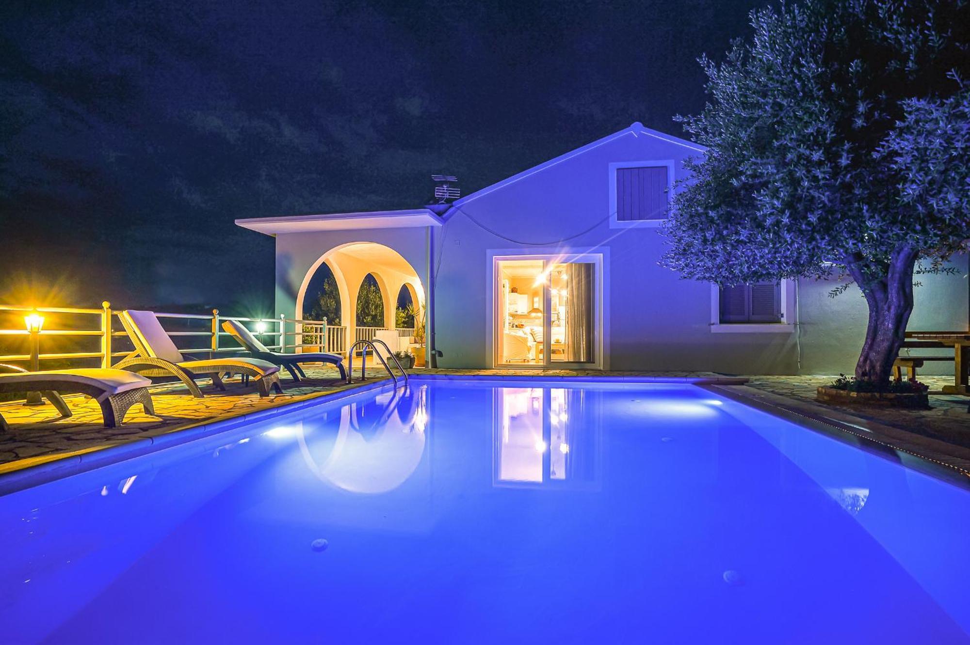 Вилла Lioniskari Seaviews - Paxoi'S Private Pool Oasis Porto Ozias Экстерьер фото